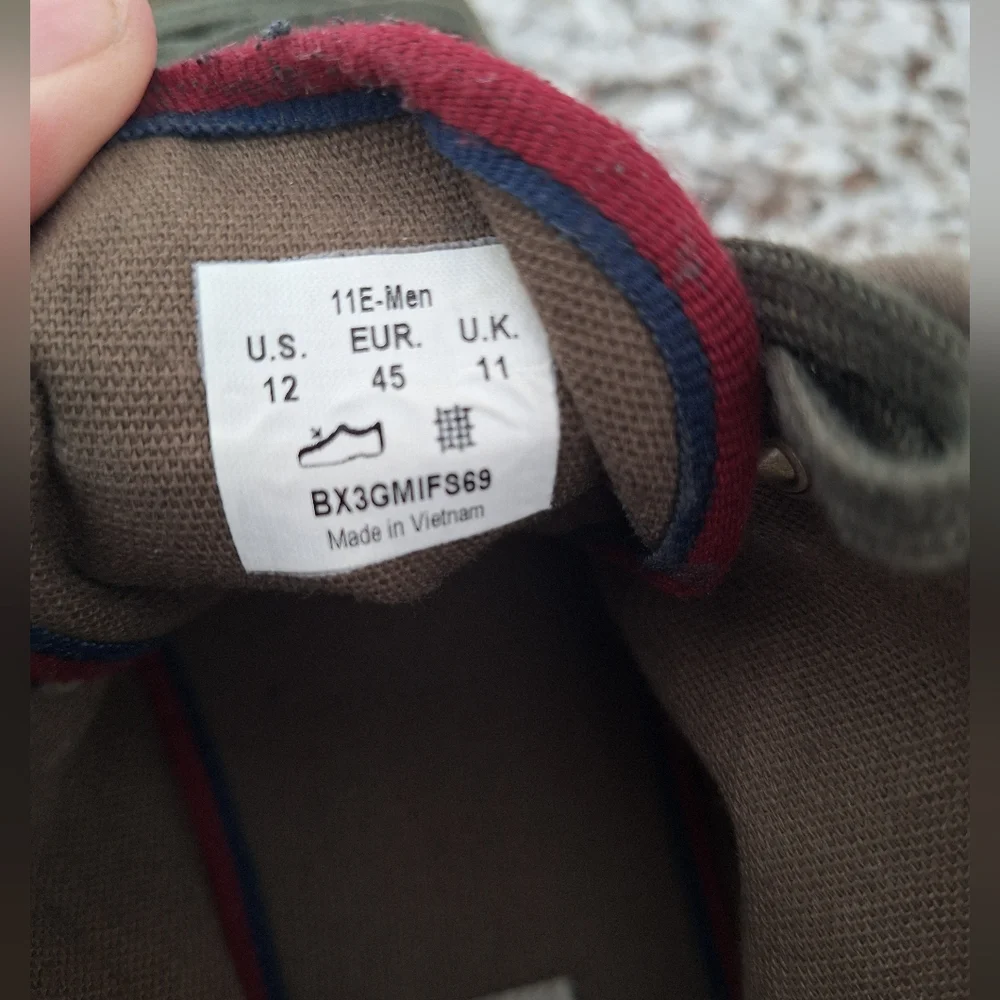 Ben Sherman Khaki Wool High-Top Sneakers‎ Size 12